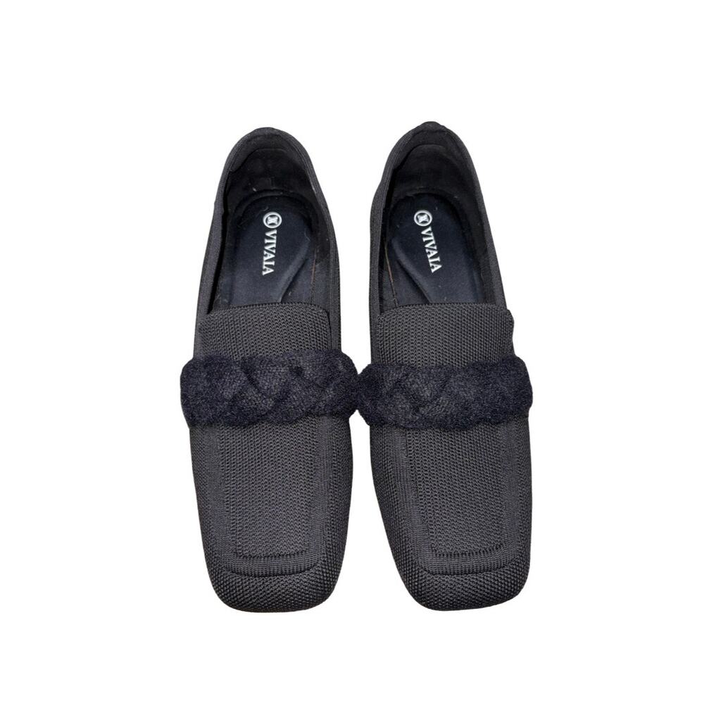 Vivaia Caitlin Square Toe Braided Knot Knit Loafers Size: EU 40.5 / US 9.5
